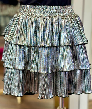 G&E Silver Ruffle Skort