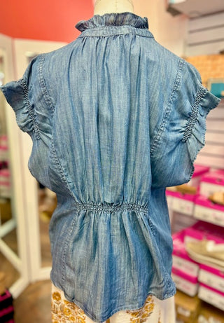 Sister Mary Demi Indigo Top