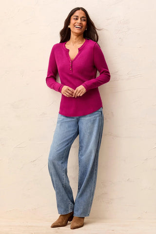 Tribal Henley Magenta