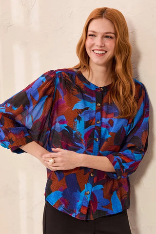 Dolman Sleeve Blouse Saphire Blue