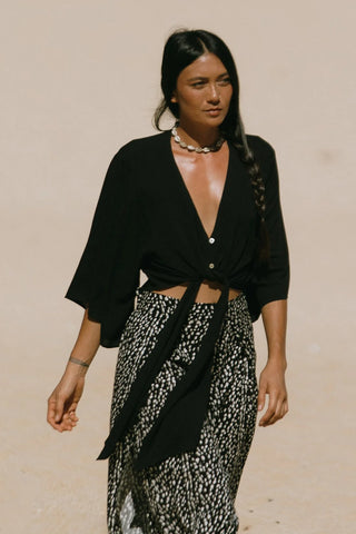 Tribal Front Tie Top