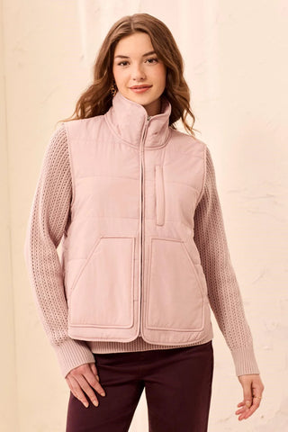 Tribal Puffer Vest Violet Lace