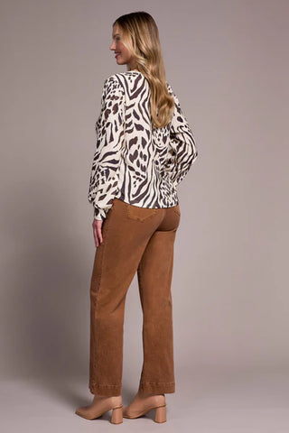 Tribal CrewNeck Top Walnut