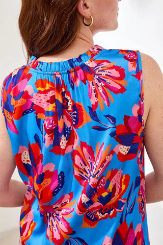 Tribal V-Neck Frill Turk Sea