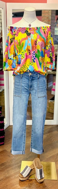 Ivy Jane Tropical Cactus Top/Multi