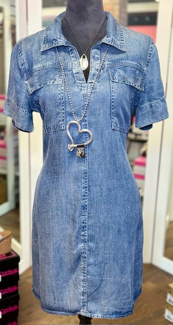 Uncle Frank Denim Dress Indigo S Uncle Frank Denim Dress Indigo S