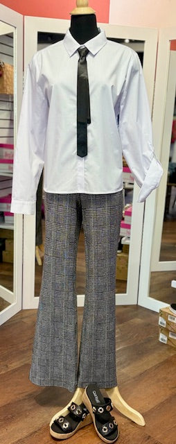 Renuar White Blouse Black Tie