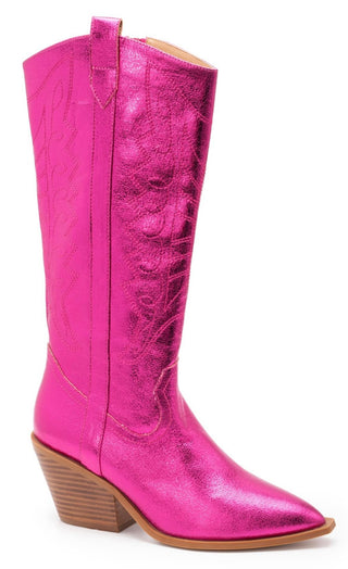 Howdy Fuschia Mettalic Cowboy Boot