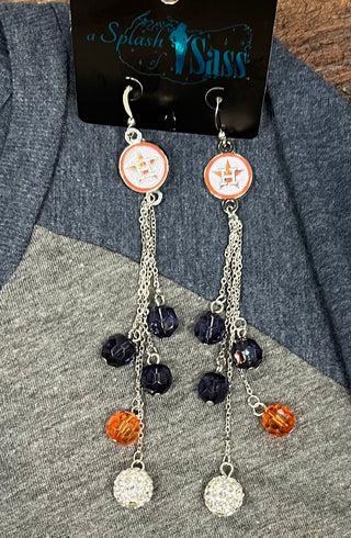 Astros dangle earrings