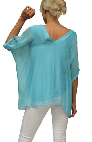 V-Neck Washable silk blouse